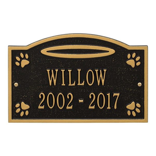 Angel In Heaven Pet Gold Dedication Plaque